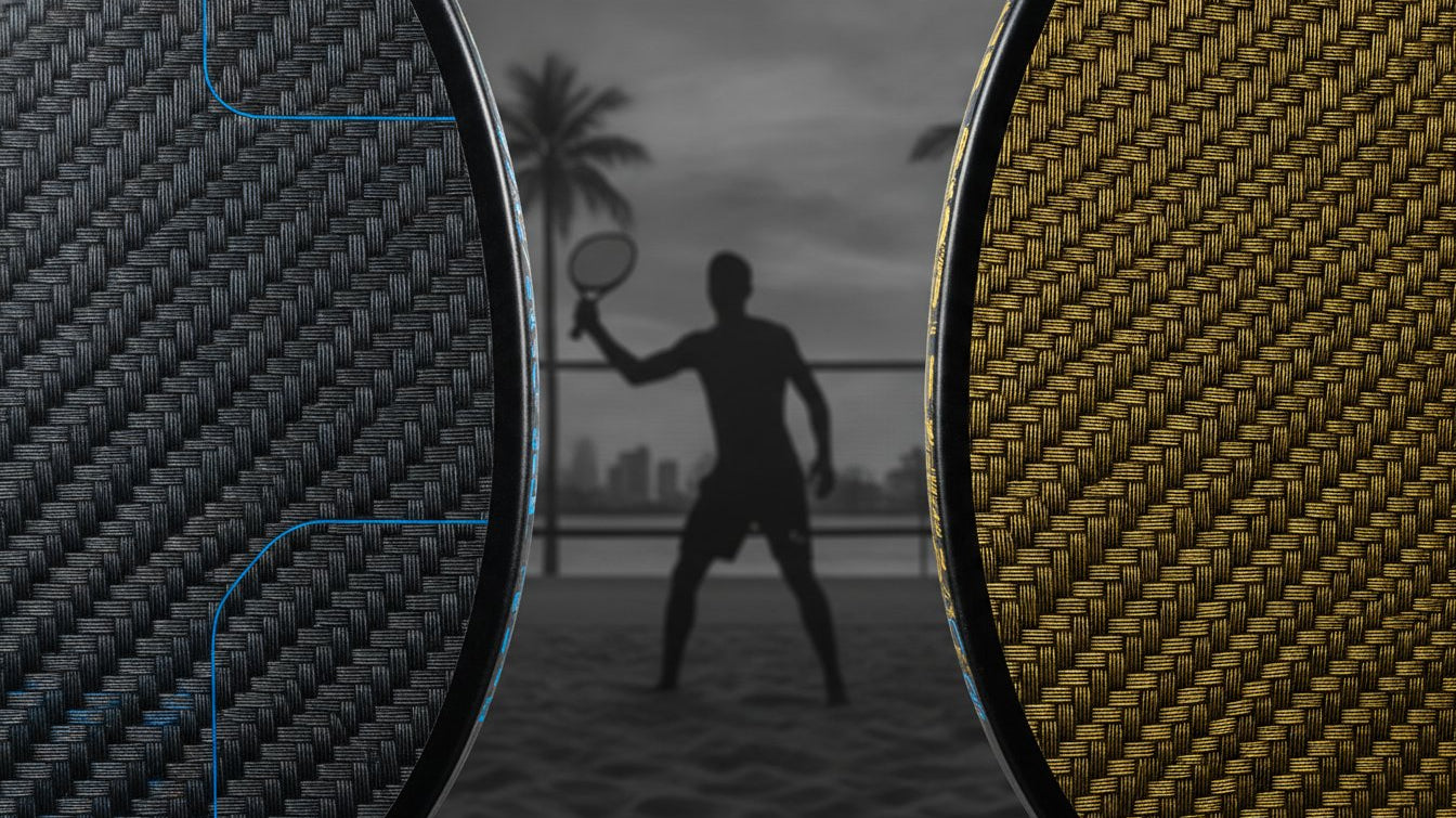 Diferença Raquete Beach Tennis Carbono 3K e 12K: Guia Técnico 2026