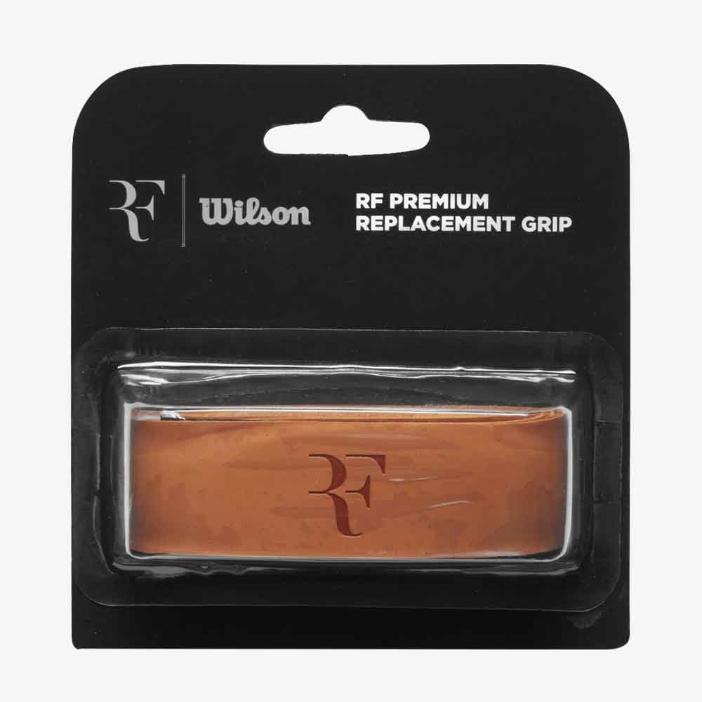 Embalagem Cushion Grip Wilson RF Premium o logo RF.