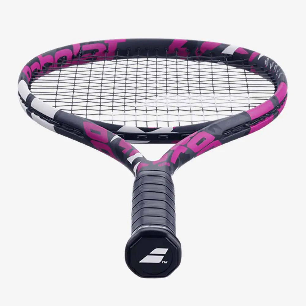 Emunhadura da Raquete de Tênis Babolat Boost Aero 102 Pink Encordoada vista frontal.