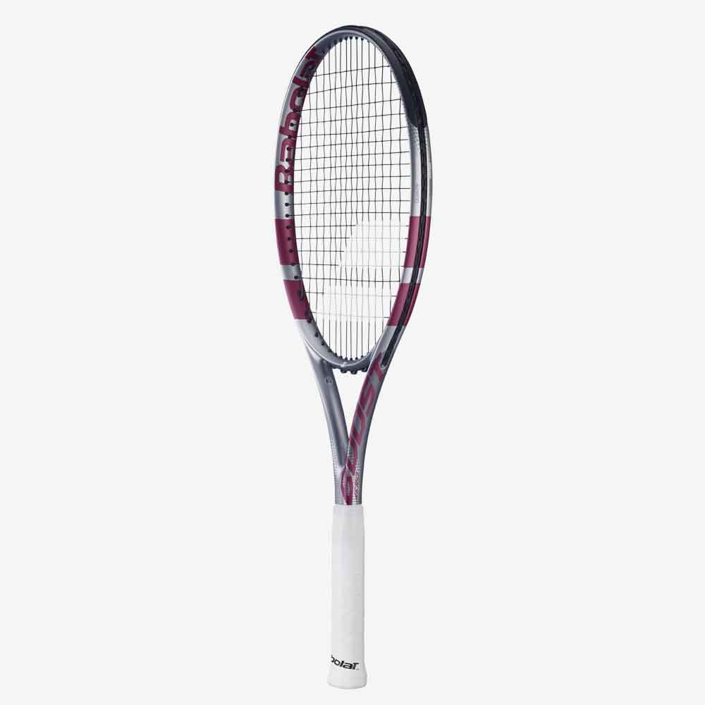 Raquete de Tênis Babolat Boost Aero 102 cor Vinho em vista lateral 3/4.