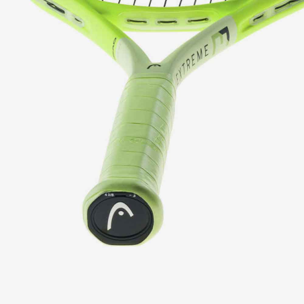 Visão da empunhadura da raquete Head Extreme MP verde cítrico 2024