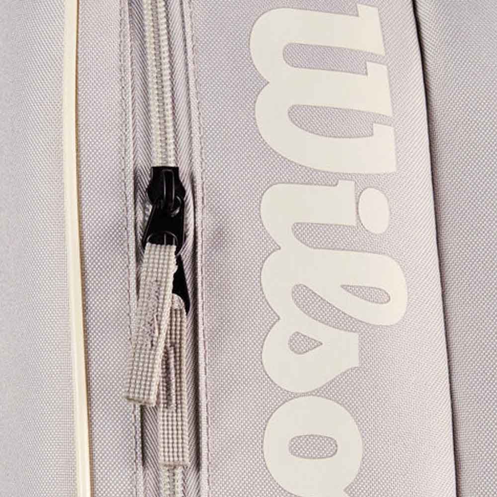 Detalhe do zíper da Raqueteira de Tênis Wilson Team 6PK.