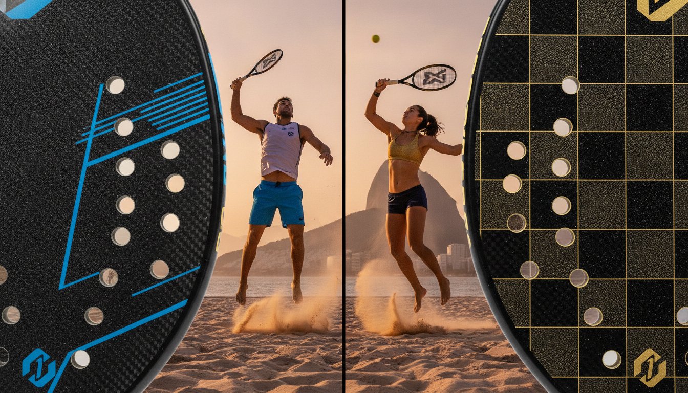Diferença Carbono 3K e 12K na Raquete de Beach Tennis: Guia Completo 2026