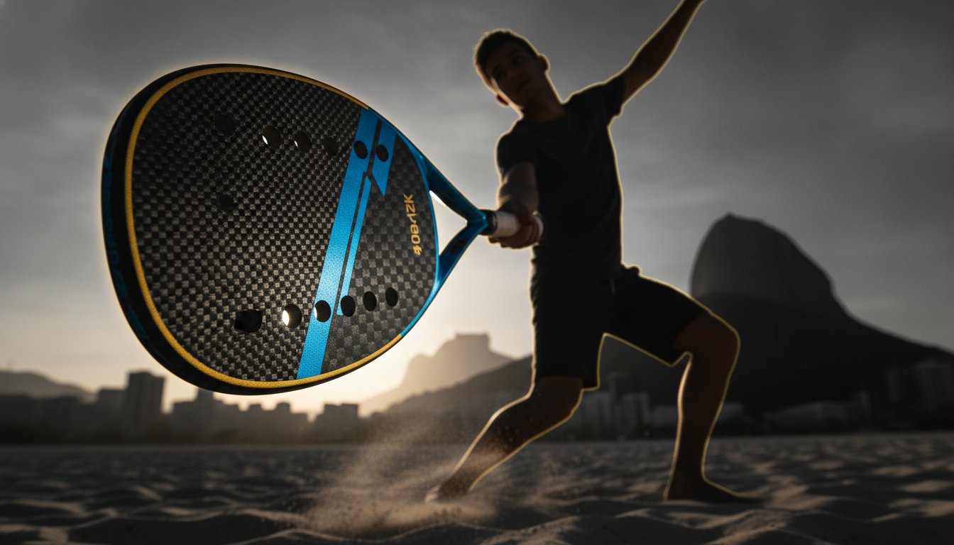 Diferença Raquete Beach Tennis Carbono 3K e 12K: Guia Técnico 2026
