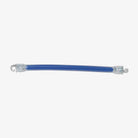 Antivibrador Wilson Shock Shield na cor azul e transparente, modelo alongado para absorção de impacto em raquetes de tênis.