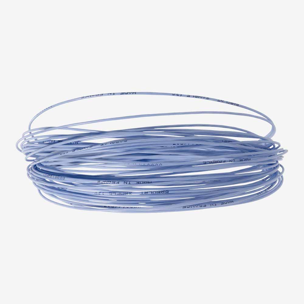 Detalhe do rolo da corda Babolat Xplore Comfort cor azul.