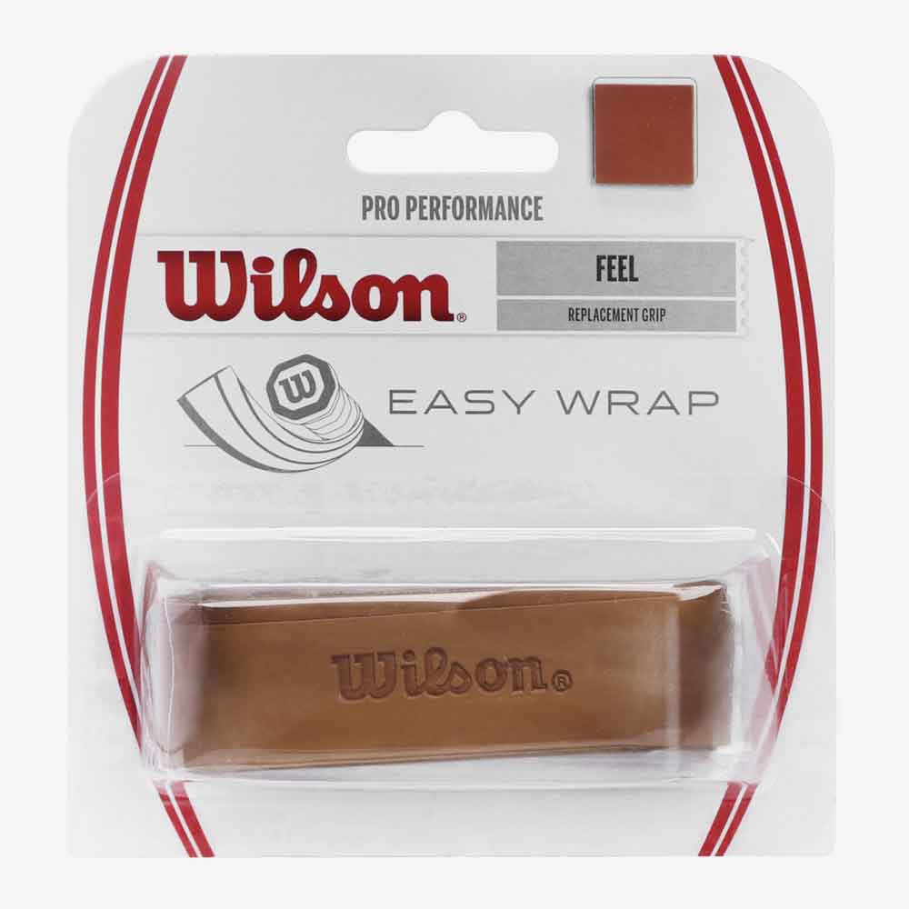 Cushion Grip Wilson Pro Performance Marrom em embalagem unitária.