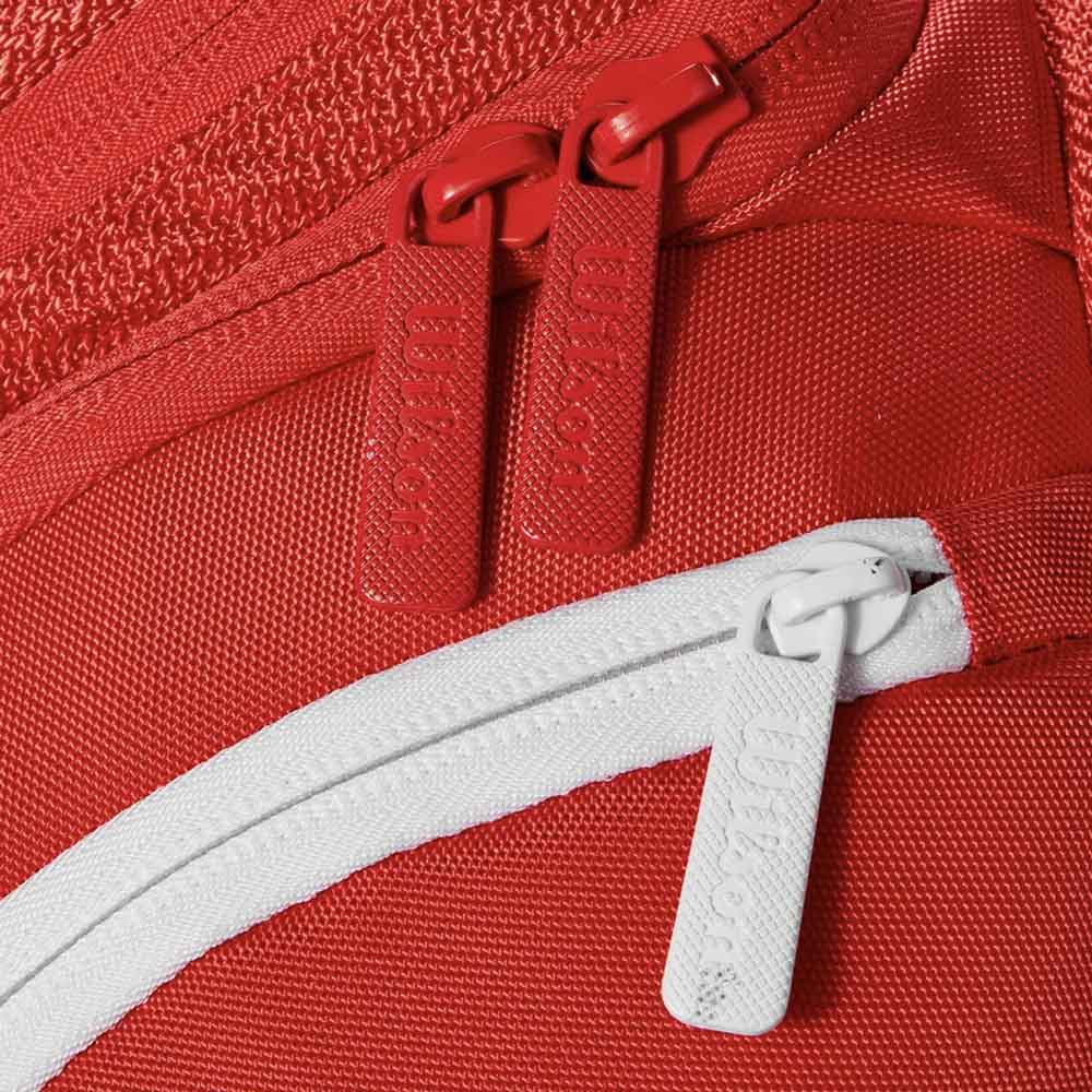 Detalhe do zíper da Mochila Wilson Super Tour Red.