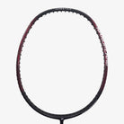 Vista frontal da cabeça da Raquete de Badminton Yonex Nanoflare 001 Ability Preta e Vermelha