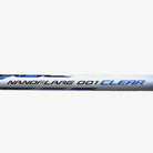 Detalhe de impressão do modelo da Raquete de Badminton Yonex Nanoflare 001 Clear.