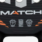 Detalhe impresso de algumas tecnologias empregadas na fabricação da raquete de padel Adidas Match Black 2026.