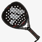 Vista frontal da raquete de padel Adidas Metalbone Carbon 2026 preta com detalhes em carbono.