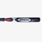 Vista laterall da Raquete de Padel Babolat Technical Viper 3.0 em tons de vermelho e preto com formato diamante.