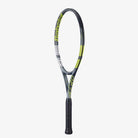 Vista lateral 3/4 da Raquete de Tênis Babolat EVO Aero GEN 2 102, grafite e verde cítrico