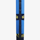 Detalhe do perfil da Raquete de tênis infantil Babolat Ballfighter 25 nas cores azul e amarelo vista de frente.