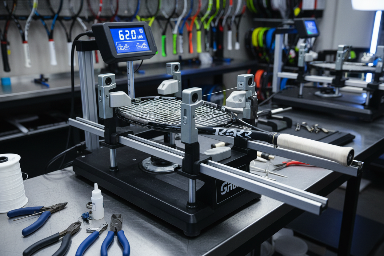 precisa colocar em uma maquina de encordoamento automatica, com os grampos de tensão e todos os acessórios