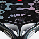 Detalhe Coração da Raquete de Beach Tennis Quicksand Nolook Black 2025 e impressão de Tecologias empregadas em sua Fabricação. 